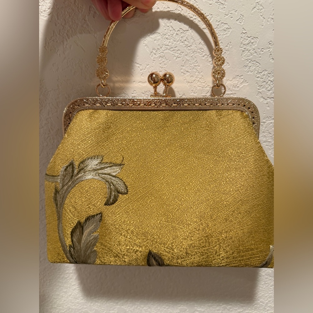 Elegant Gold and Silver Women's Handbag